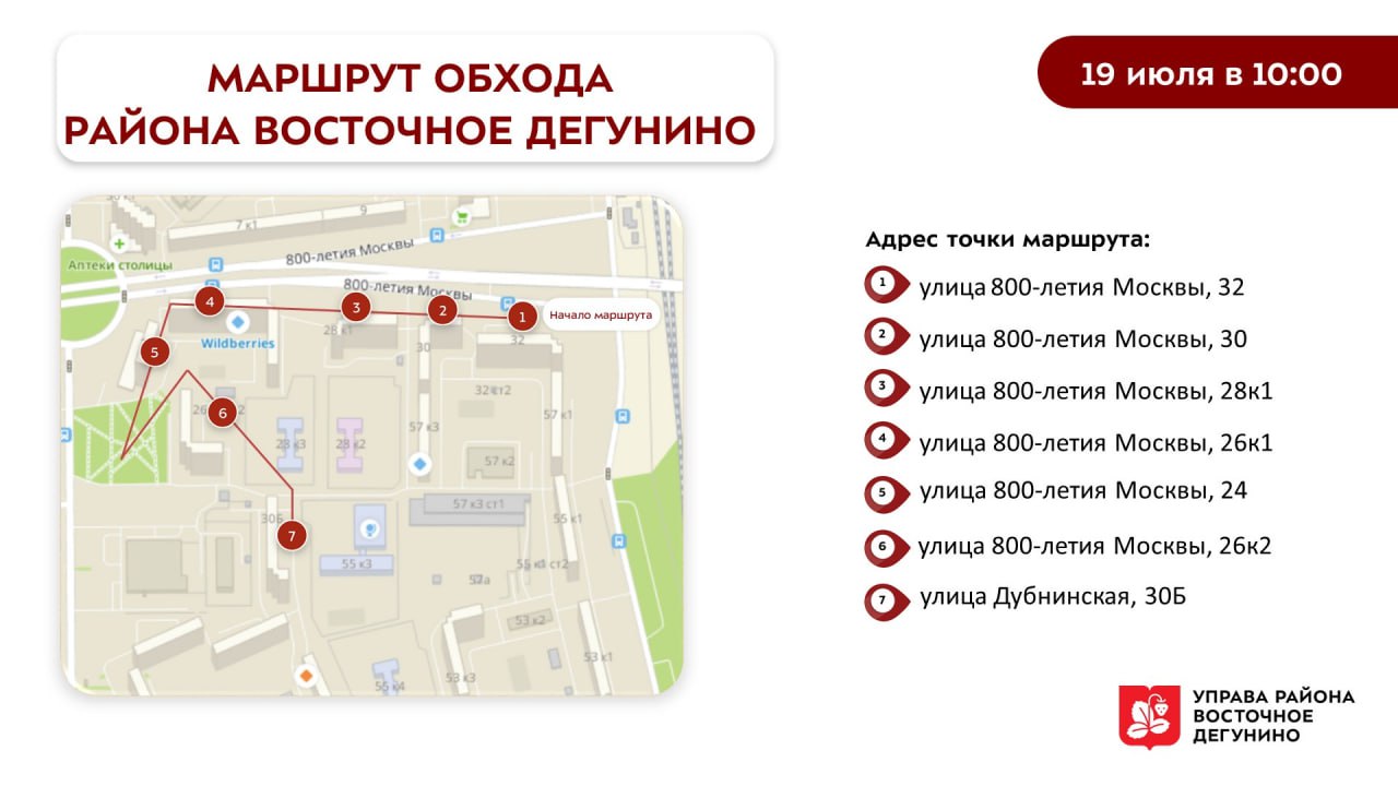 Субботние обходы главы управы 19.07.2025