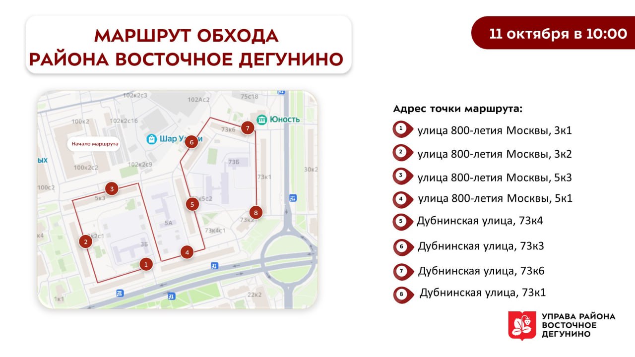 Субботние обходы главы управы 11.10.2025
